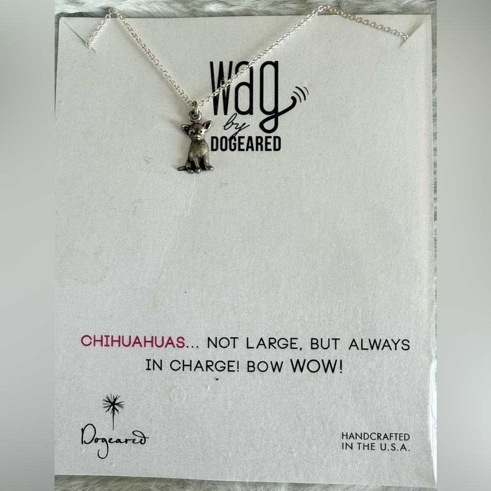 Dogeared Silver Chihuahua Charm Necklace